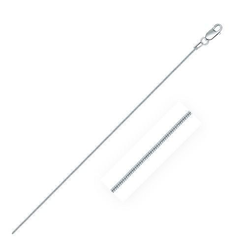 Sterling Silver 1.2mm Snake Style Chain, size 24''
