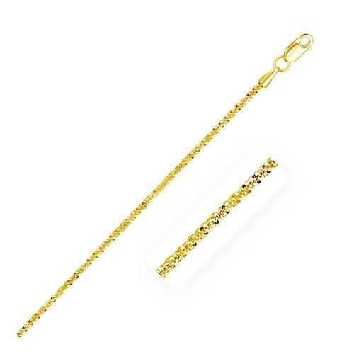 14k Yellow Gold Sparkle Chain 1.1mm, size 16''