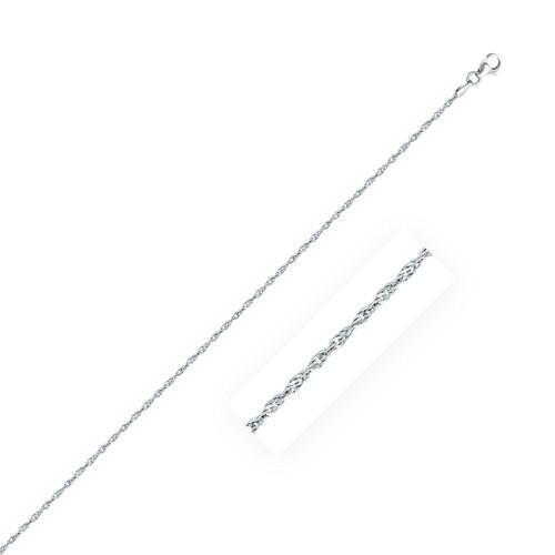 Sterling Silver 2.0mm Singapore Style Chain, size 24''