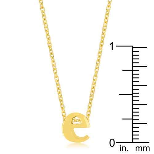 Golden Initial E Pendant