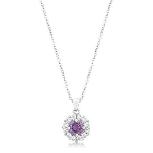 Bella Bridal Pendant in Purple