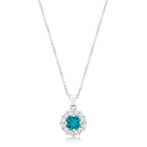 Bella Bridal Pendant in Aqua